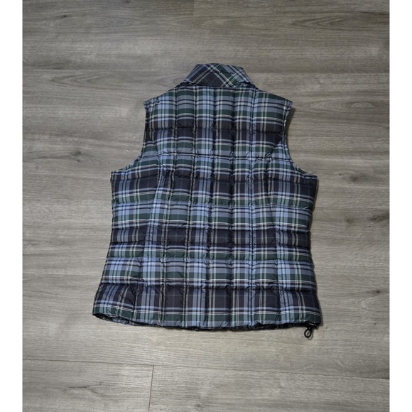 Eddie Bauer Premium Goose Down Puffer Vest Full Zip Womens Small Plaid Quilted - Picture 2 of 11